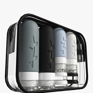 Travel Bottle Set with Clear Case